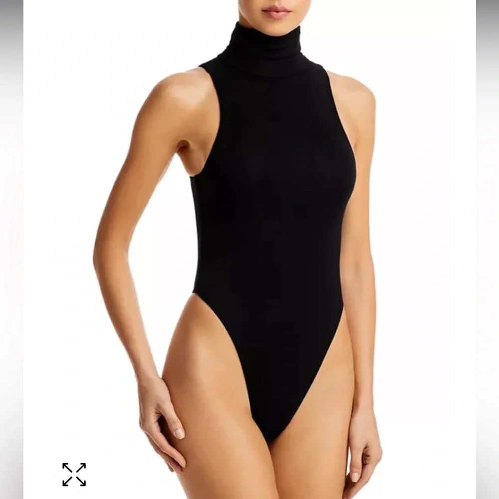 RE ONA - Womens Turtleneck Jersey Bodysuit Size Small NWOT